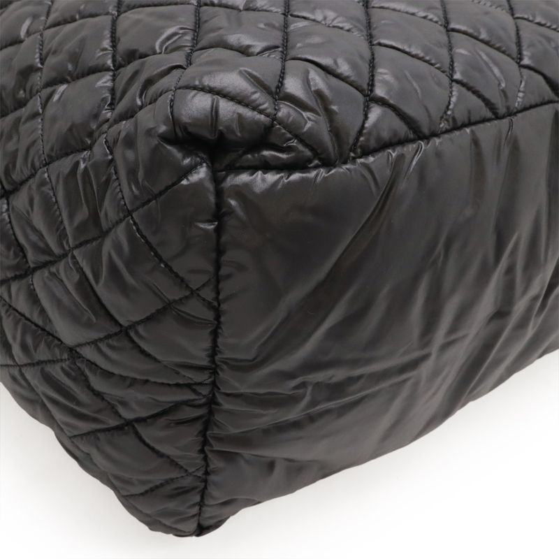 Chanel Coco Cocoon Medium Tote MM Bag Quilted Nylon Black — view 4