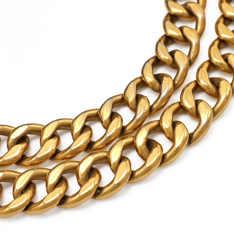 Chanel Mouton Chain Tote Bag Shoulder Leather Black Gold Hardware — view 5