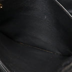 Chanel Mouton Chain Tote Bag Shoulder Leather Black Gold Hardware — view 9