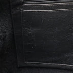 Chanel Mouton Chain Tote Bag Shoulder Leather Black Gold Hardware — view 8