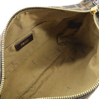 Fendi Zucca Pattern Shoulder Bag Crossbody Nylon Canvas Leather Khaki Brown — view 8