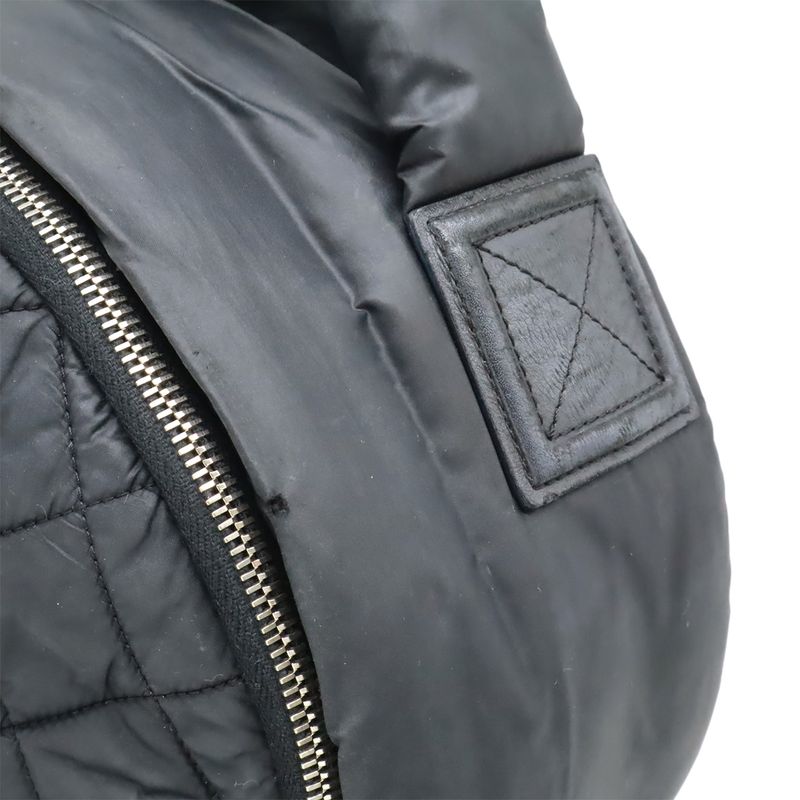 Chanel Cocococoon Backpack Rucksack Sac Daypack Quilted Nylon Leather Black — view 9