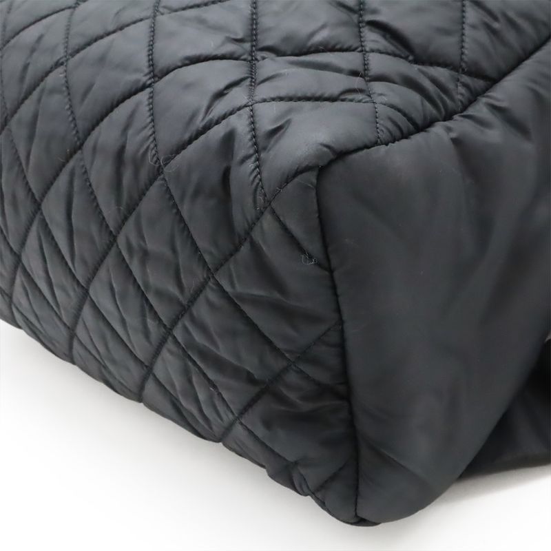 Chanel Cocococoon Backpack Rucksack Sac Daypack Quilted Nylon Leather Black — view 4