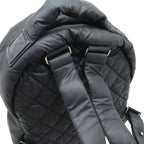 Chanel Cocococoon Backpack Rucksack Sac Daypack Quilted Nylon Leather Black — view 5