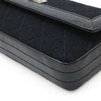 Chanel 2.55 Quilted Chain Bag Shoulder Canvas Patent — view 4