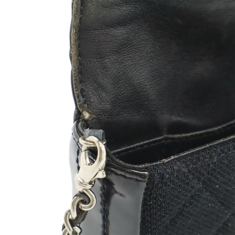 Chanel 2.55 Quilted Chain Bag Shoulder Canvas Patent — view 7