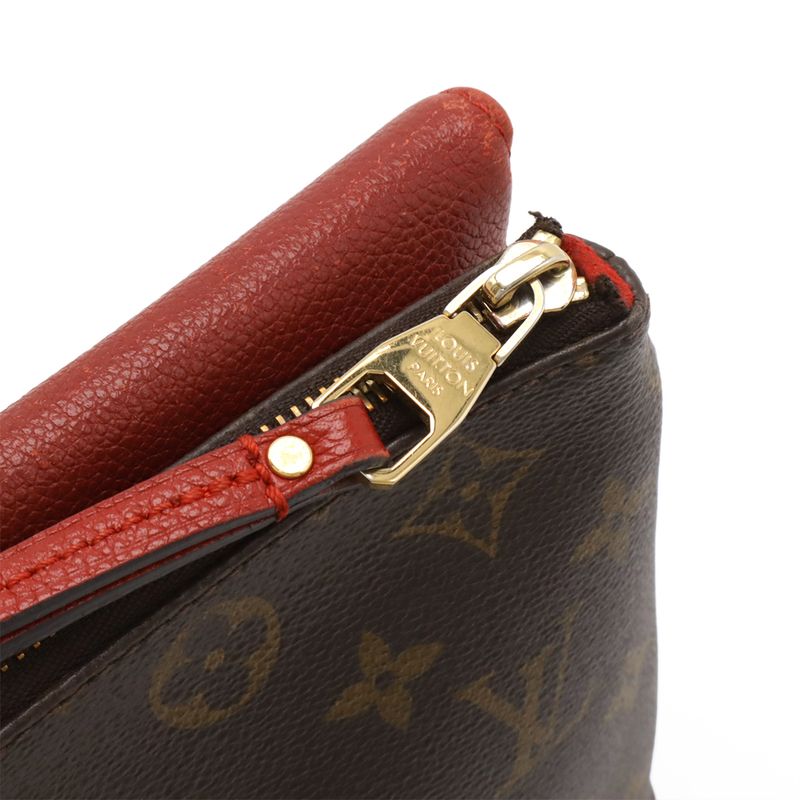 Louis Vuitton Monogram Twice Shoulder Bag Pochette Crossbody Threes Red — view 6