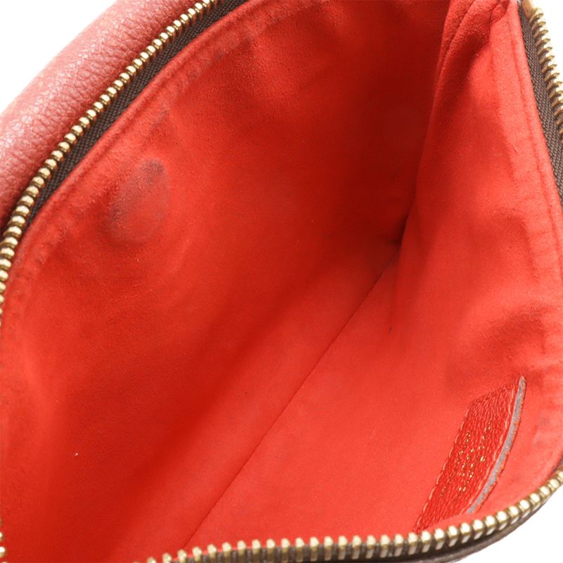 Louis Vuitton Monogram Twice Shoulder Bag Pochette Crossbody Threes Red — view 9