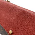 Louis Vuitton Monogram Twice Shoulder Bag Pochette Crossbody Threes Red — view 5