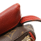 Louis Vuitton Monogram Twice Shoulder Bag Pochette Crossbody Threes Red — view 7