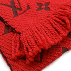Louis Vuitton Echarpe Logomania Muffler 94% Wool 6% Silk Ruby Red Scarf — view 4