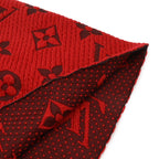 Louis Vuitton Echarpe Logomania Muffler 94% Wool 6% Silk Ruby Red Scarf — view 3