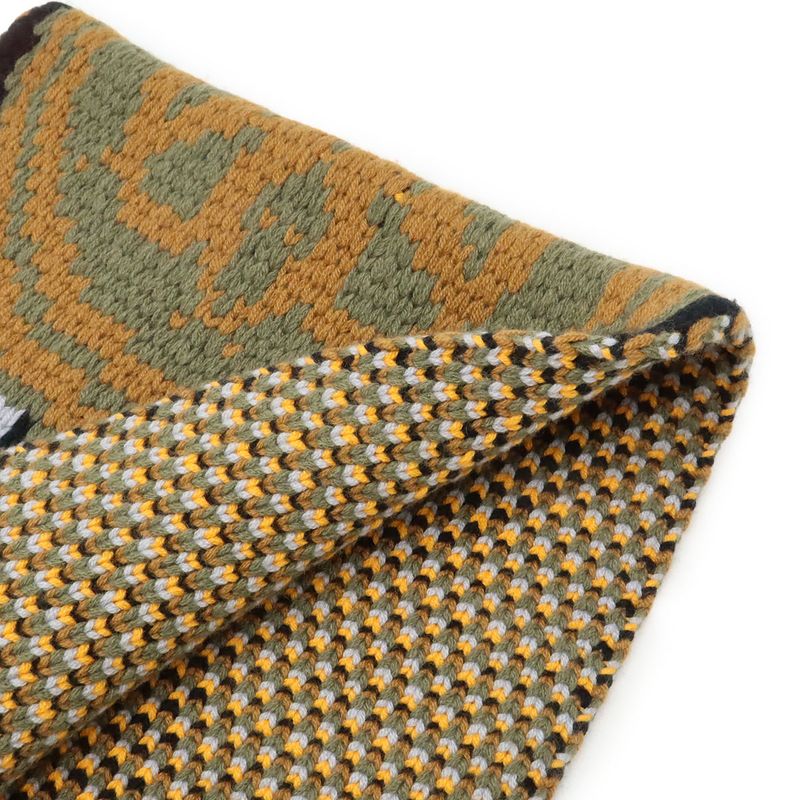 Hermes Grande Tenue Scarf Shawl Knit Braided Belt Pattern 100% Cashmere — view 4