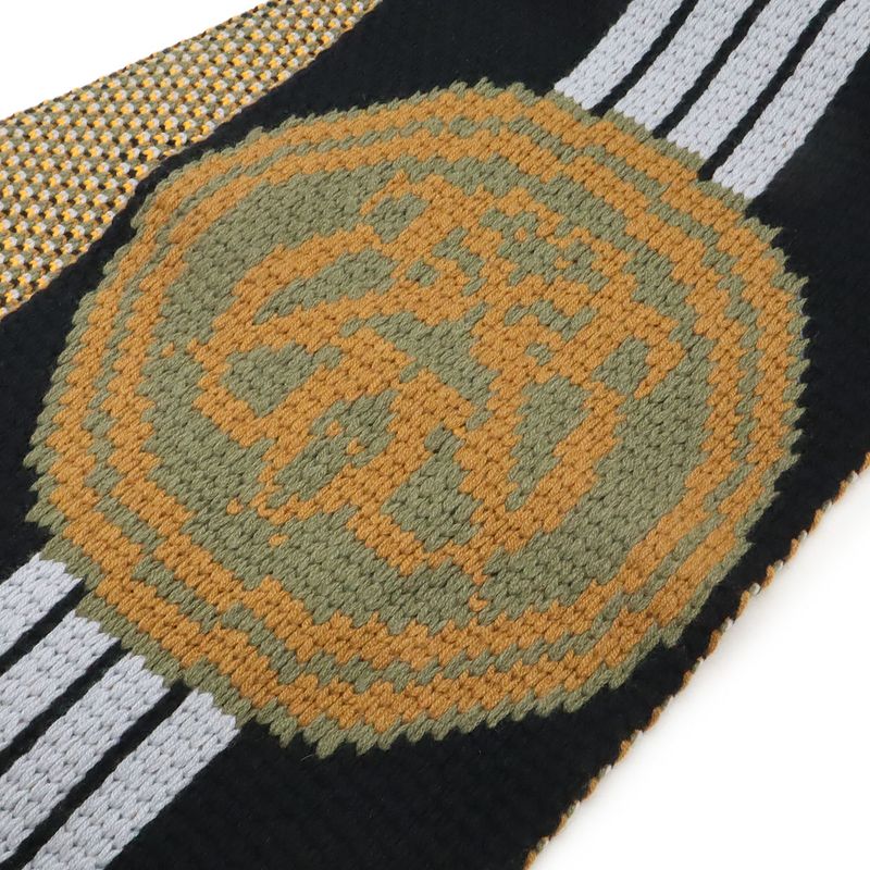 Hermes Grande Tenue Scarf Shawl Knit Braided Belt Pattern 100% Cashmere — view 3