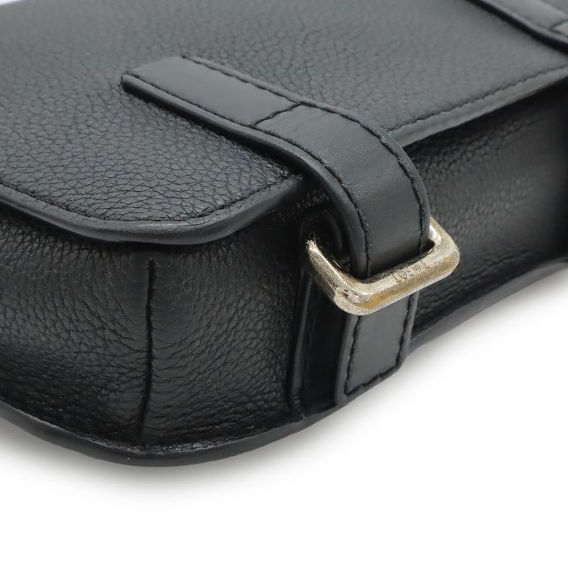 Loewe Anagram Military-bum Bag Body Shoulder Crossbody Leather Black — view 4