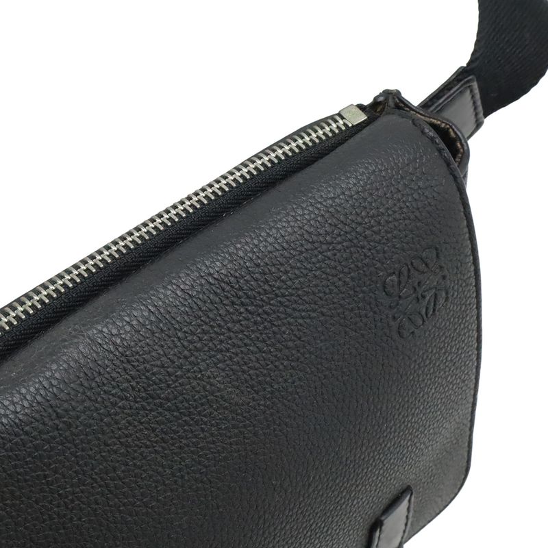 Loewe Anagram Military-bum Bag Body Shoulder Crossbody Leather Black — view 5
