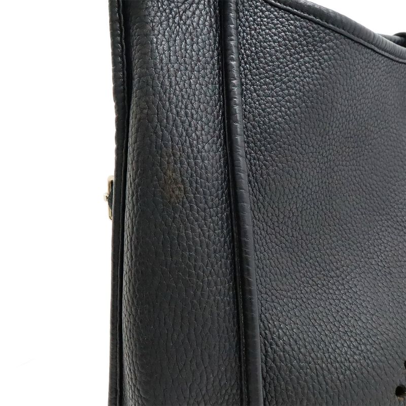 Hermes Evelyne 3 III GM Shoulder Bag Crossbody Taurillon Clemence Black — view 9