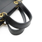 Celine Handbag Mini Bag 2-Way Shoulder Crossbody Leather Black Gold Hardware — view 5