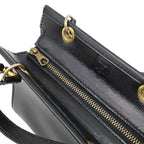 Celine Handbag Mini Bag 2-Way Shoulder Crossbody Leather Black Gold Hardware — view 7