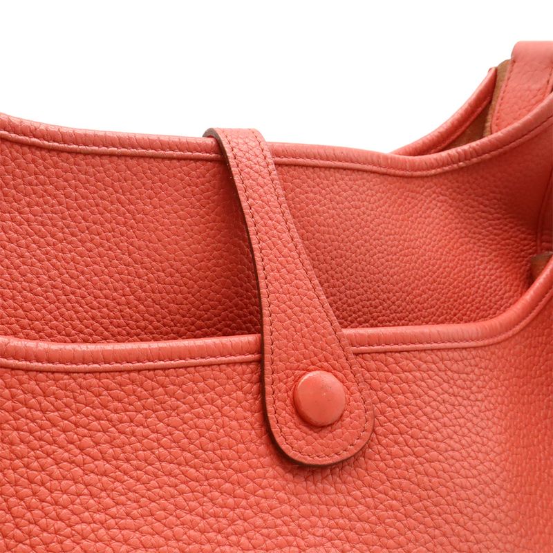 Hermes Evelyne 3 III PM Shoulder Bag Taurillon Clemence Leather Bougainvillea — view 9