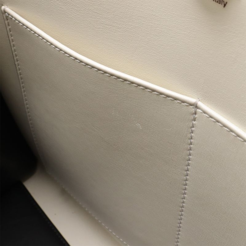 Louis Vuitton City Steamer MM Handbag 2-Way Shoulder Bicolor Leather White — view 8