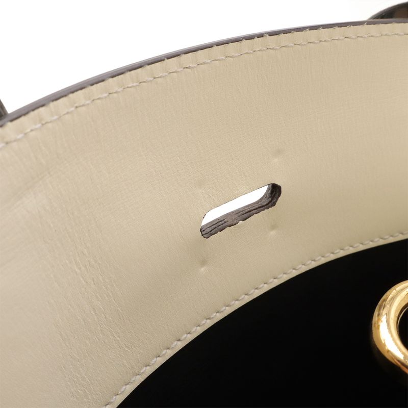 Louis Vuitton City Steamer MM Handbag 2-Way Shoulder Bicolor Leather White — view 9