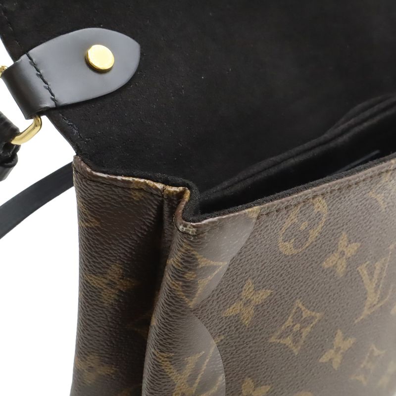 Louis Vuitton Monogram Epi Saint Michel Shoulder Bag Leather Noir Black — view 8