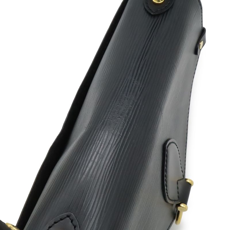 Louis Vuitton Monogram Epi Saint Michel Shoulder Bag Leather Noir Black — view 9