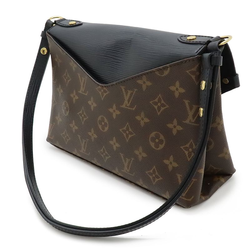 Louis Vuitton Monogram Epi Saint Michel Shoulder Bag Leather Noir Black — view 3