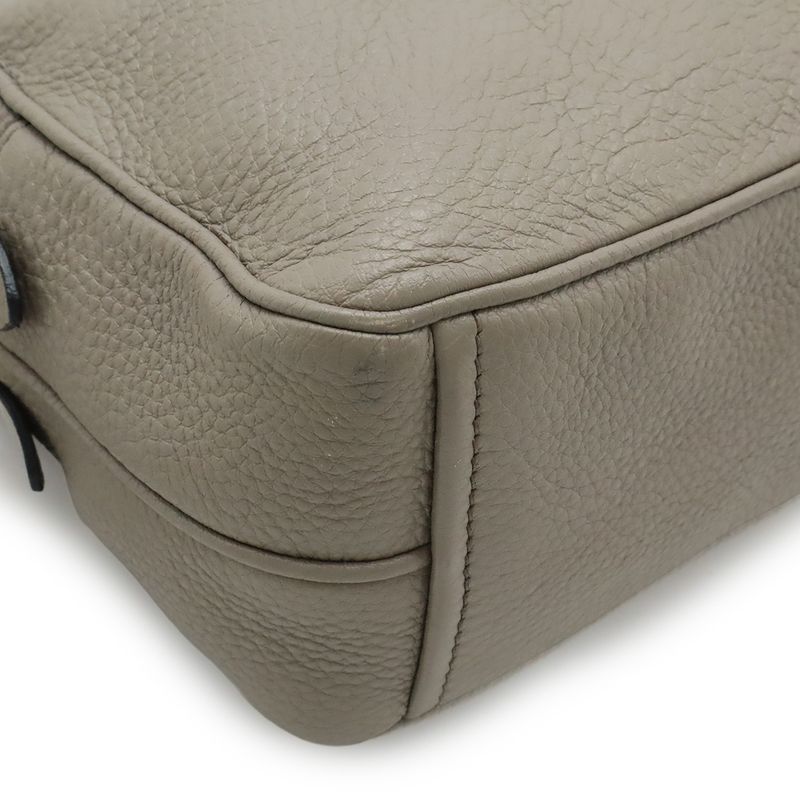 Prada Shoulder Bag 2-Way Pochette Crossbody Striped Leather Argilla — view 4