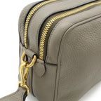 Prada Shoulder Bag 2-Way Pochette Crossbody Striped Leather Argilla — view 5