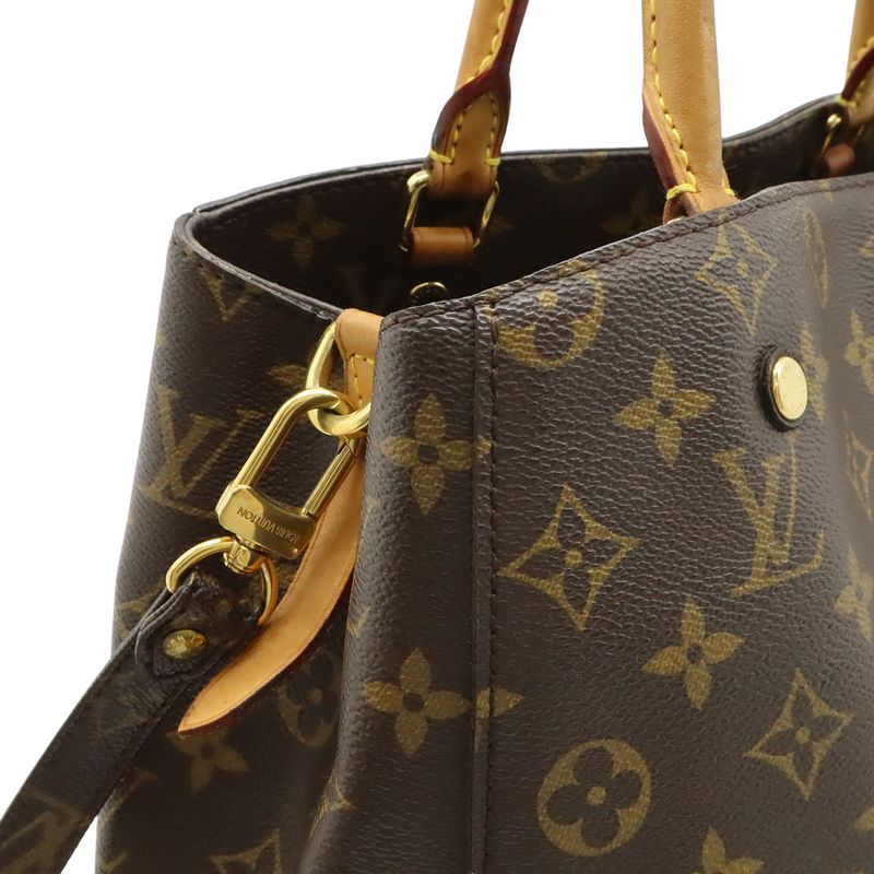 Louis Vuitton Monogram Montaigne MM Handbag 2-Way Shoulder Bag Crossbody — view 5