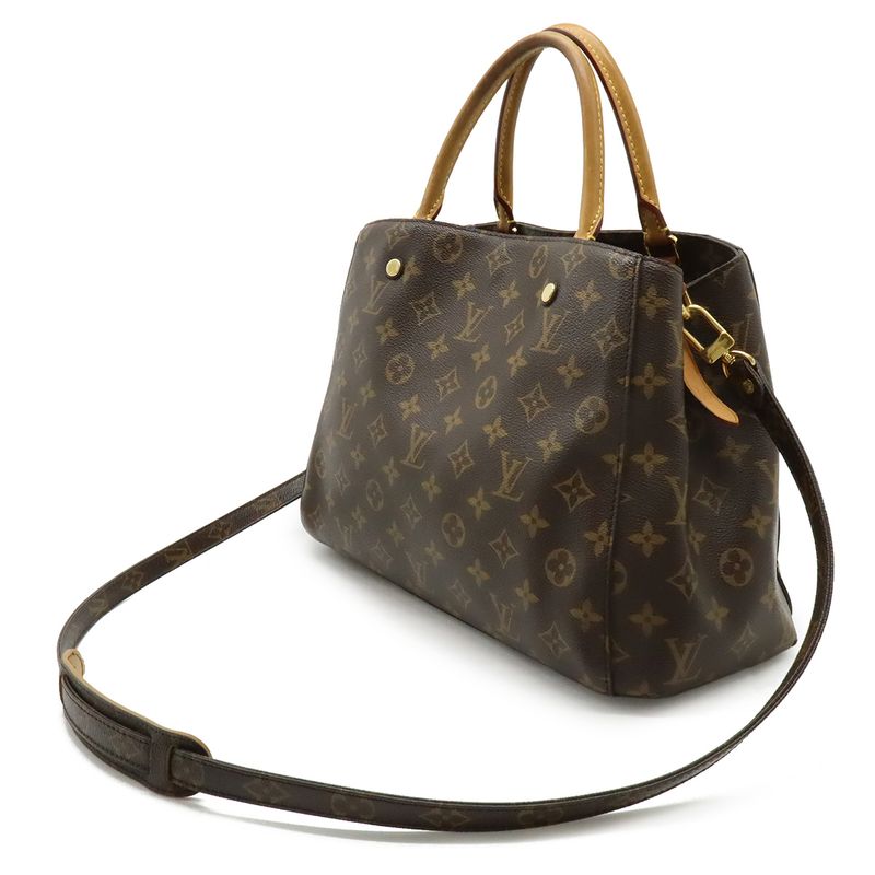 Louis Vuitton Monogram Montaigne MM Handbag 2-Way Shoulder Bag Crossbody — view 3