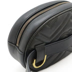 Gucci GG Marmont Belt Bag Body Waist Pouch Quilted Leather Black — view 5
