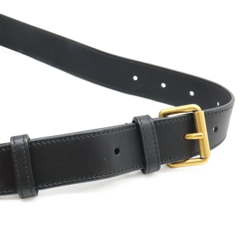 Gucci GG Marmont Belt Bag Body Waist Pouch Quilted Leather Black — view 6