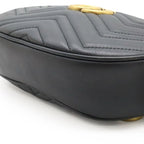 Gucci GG Marmont Belt Bag Body Waist Pouch Quilted Leather Black — view 4