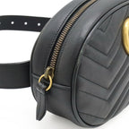 Gucci GG Marmont Belt Bag Body Waist Pouch Quilted Leather Black — view 7