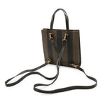 Fendi Pekan Handbag 3-Way Shoulder Tote Backpack Rucksack Leather Khaki — view 3