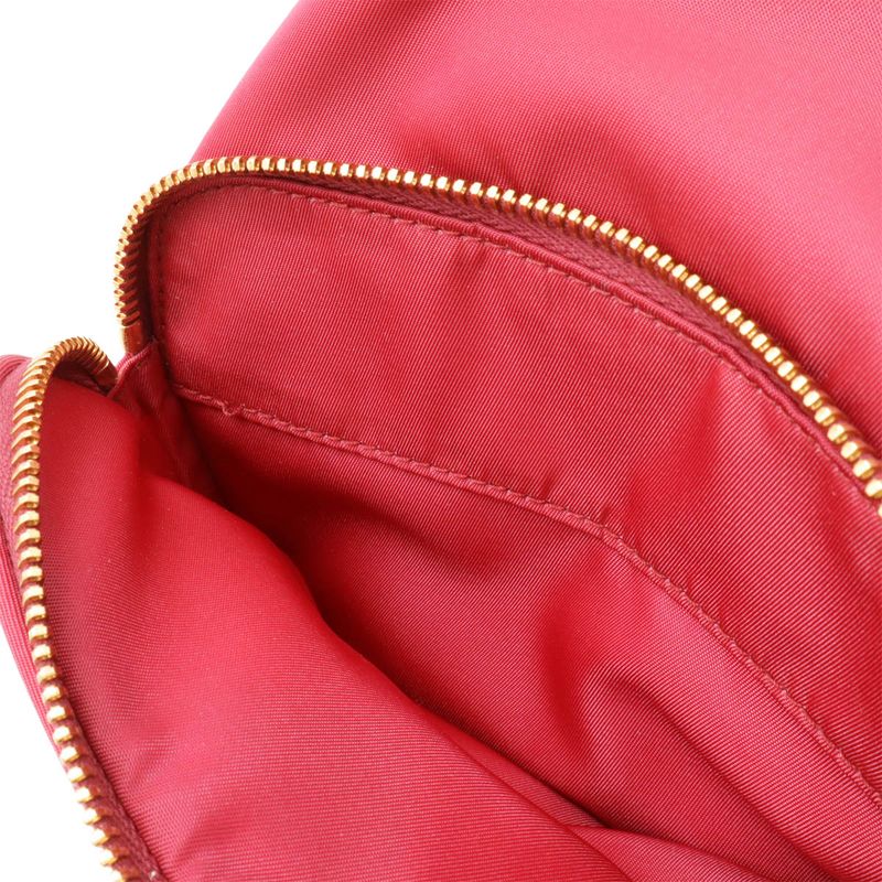 Prada Handbag Bucket Bag Drawstring 2-Way Shoulder Nylon Leather Pink — view 9