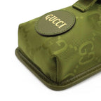 Gucci Off The Grid Shoulder Bag Smartphone Nylon Canvas Leather Khaki — view 4