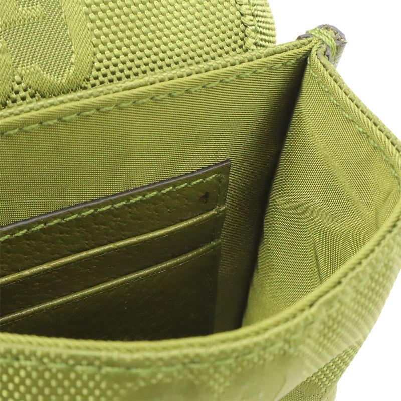 Gucci Off The Grid Shoulder Bag Smartphone Nylon Canvas Leather Khaki — view 9