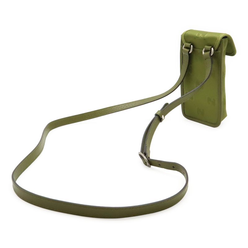 Gucci Off The Grid Shoulder Bag Smartphone Nylon Canvas Leather Khaki — view 3