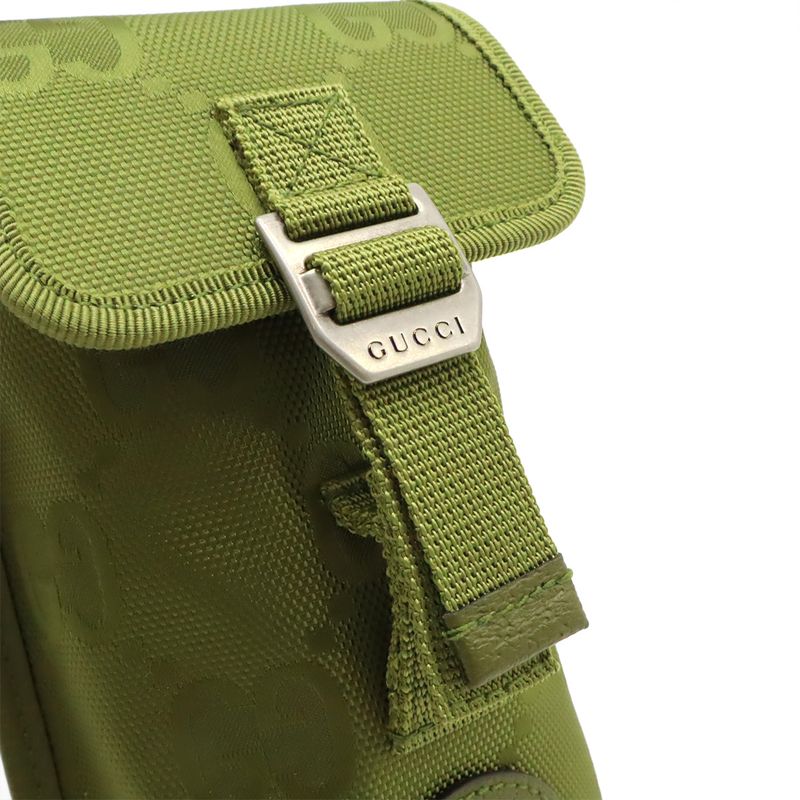 Gucci Off The Grid Shoulder Bag Smartphone Nylon Canvas Leather Khaki — view 7