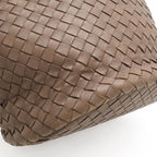 Bottega Veneta Intrecciato Tote Bag Handbag Leather Pink Brown — view 8