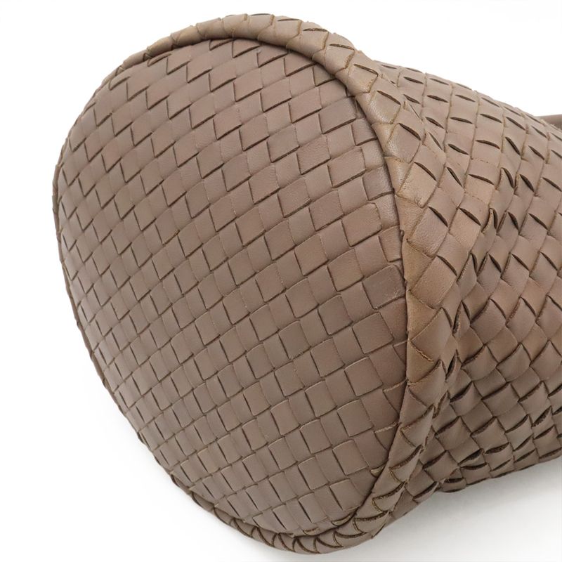 Bottega Veneta Intrecciato Tote Bag Handbag Leather Pink Brown — view 4