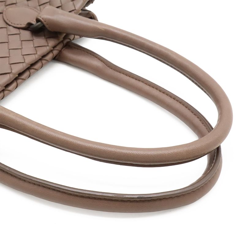 Bottega Veneta Intrecciato Tote Bag Handbag Leather Pink Brown — view 5