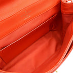 Louis Vuitton Lockme PM Handbag One Handle Leather Orange Red Black — view 8