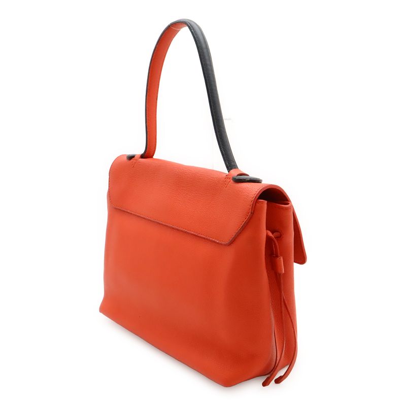 Louis Vuitton Lockme PM Handbag One Handle Leather Orange Red Black — view 3