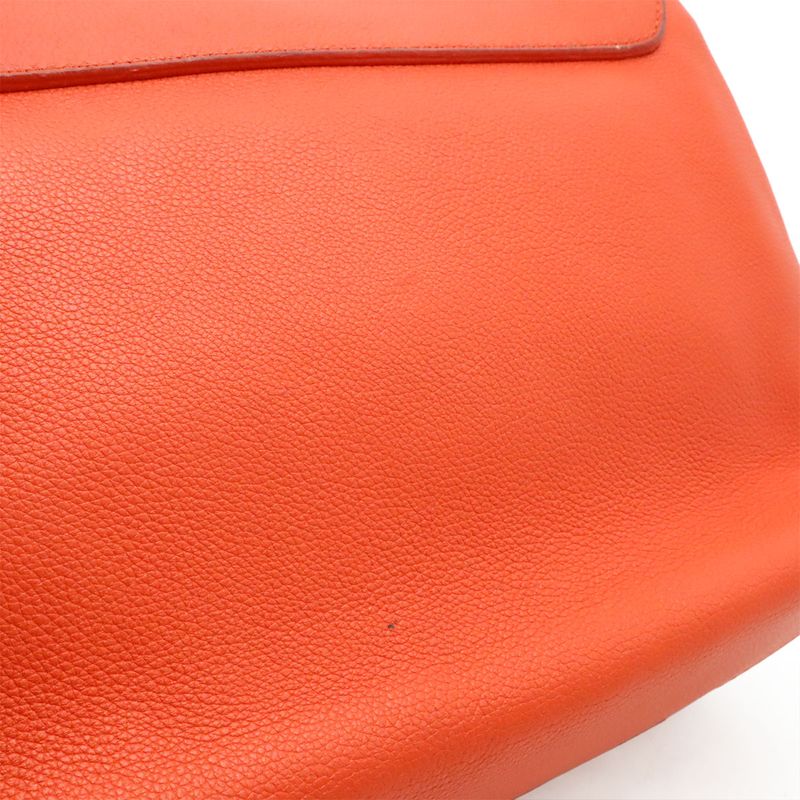 Louis Vuitton Lockme PM Handbag One Handle Leather Orange Red Black — view 9