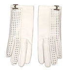 Hermes Leather Gloves 7 1 2 Lambskin White New — view 2